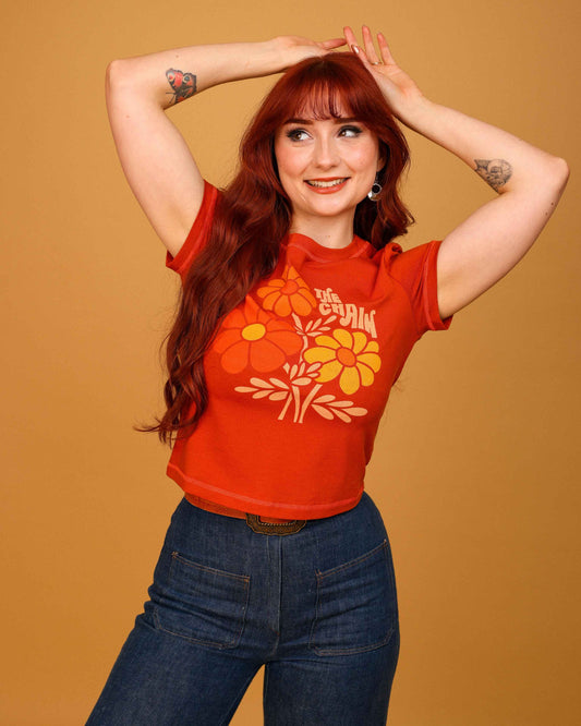 The Chain Garden - Cropped Tee - Brown