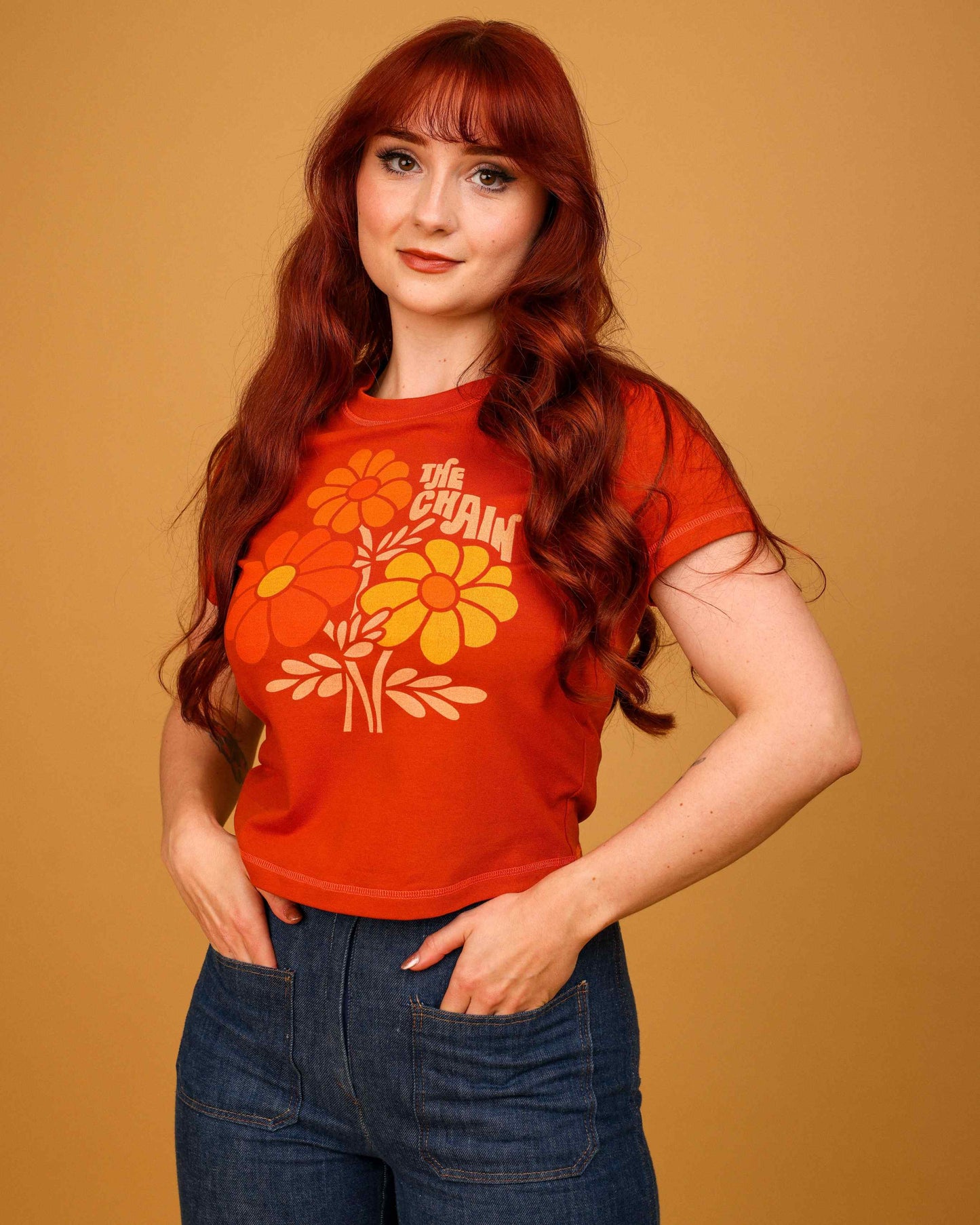 The Chain Garden - Cropped Tee - Brown