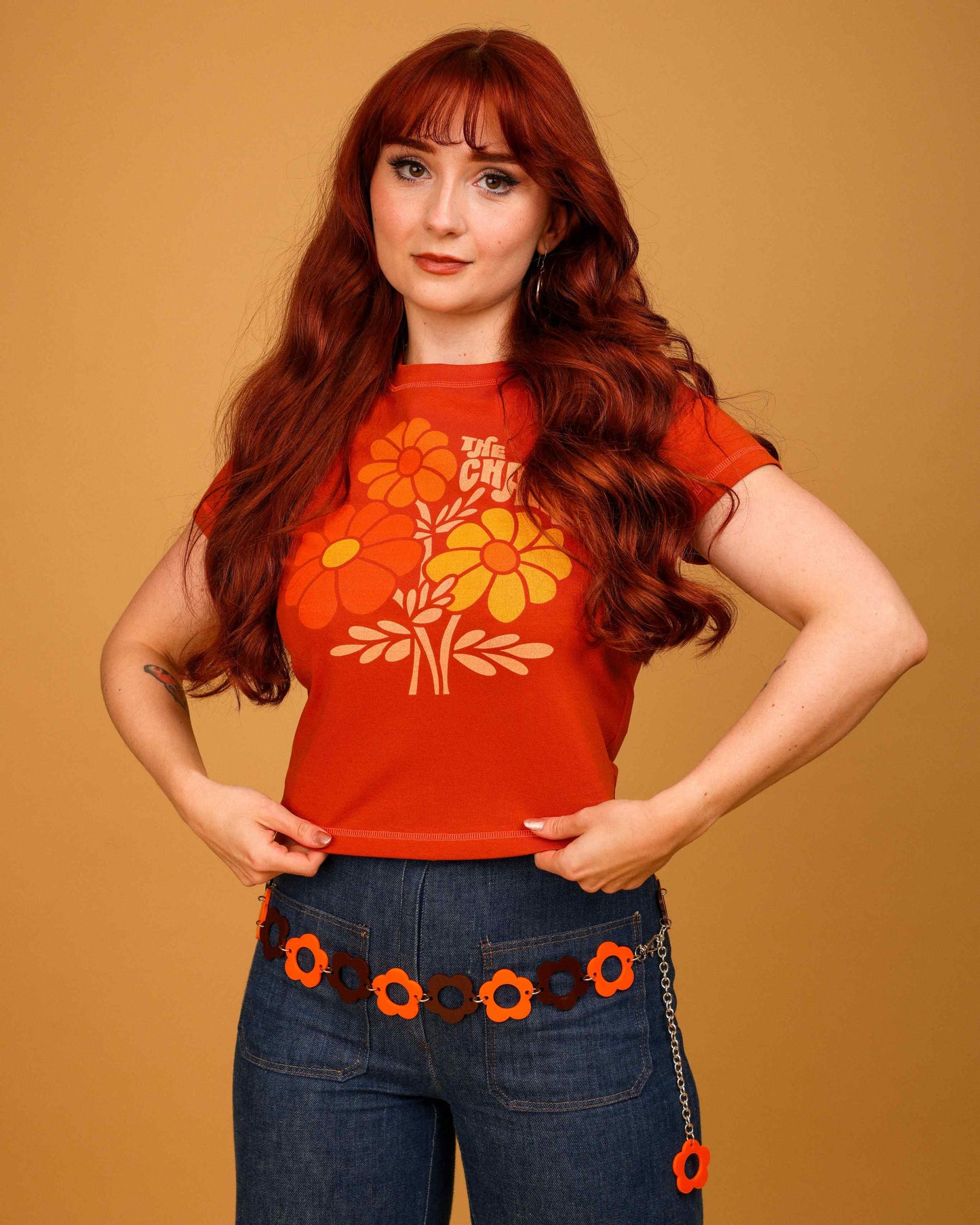 The Chain Garden - Cropped Tee - Brown