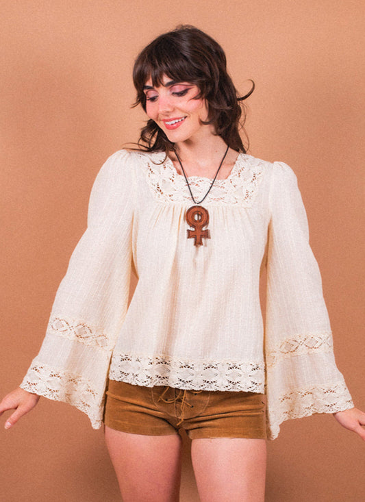 Blossom - Square Neck Lace Tie Top