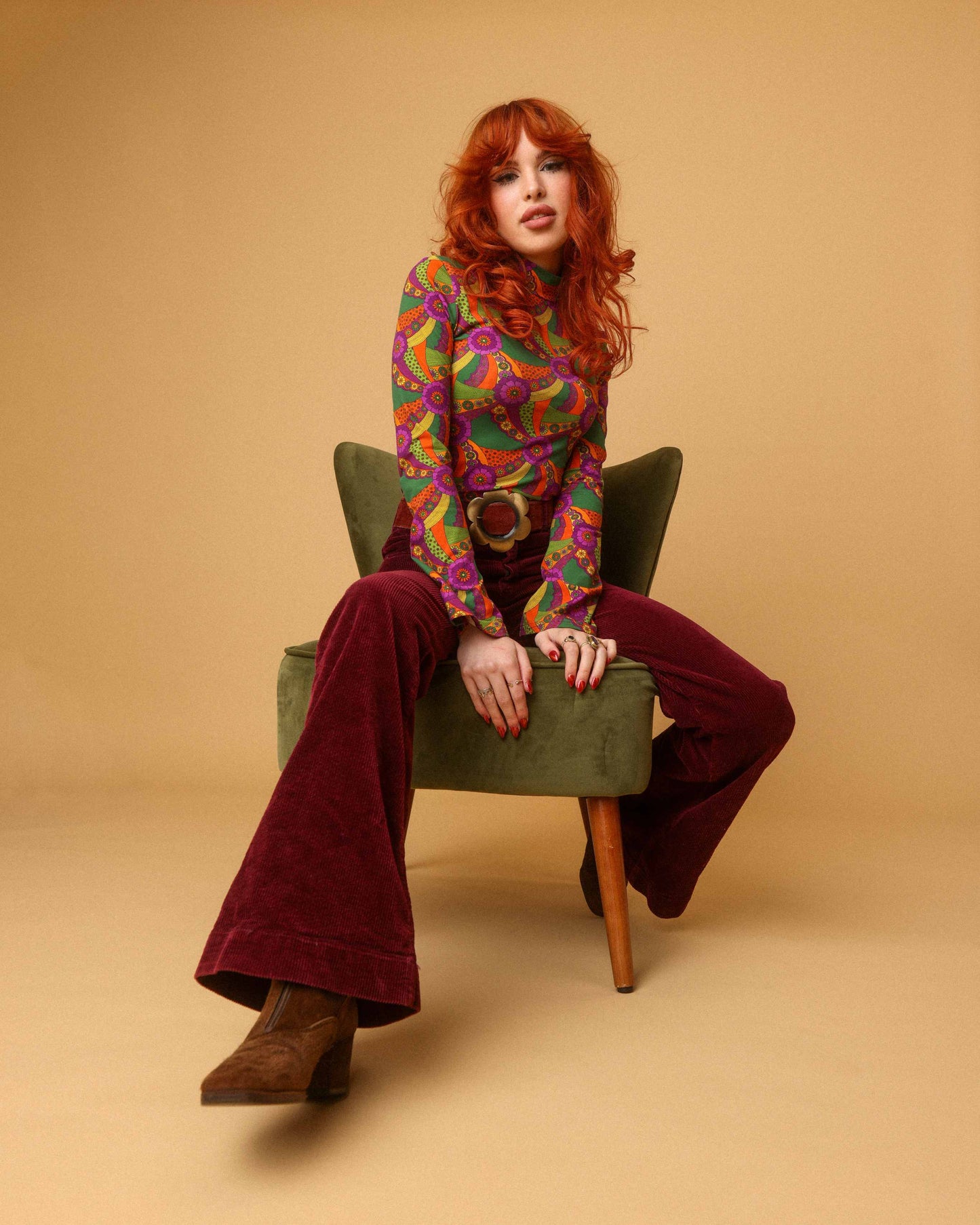 Sharon - High Neck Top - Pleasant Valley Purple