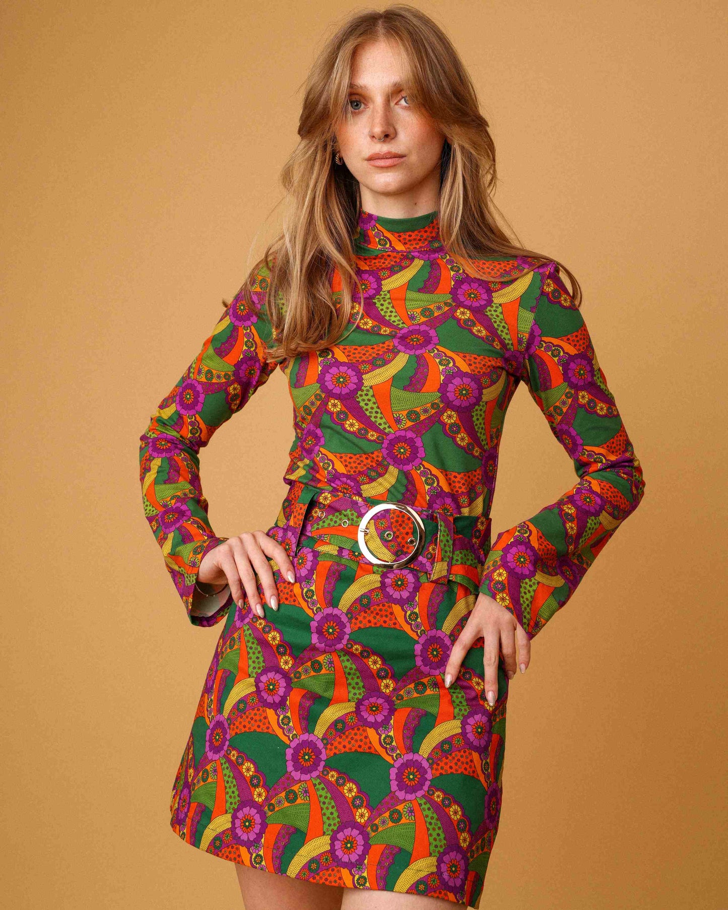 Sharon - High Neck Top - Pleasant Valley Purple