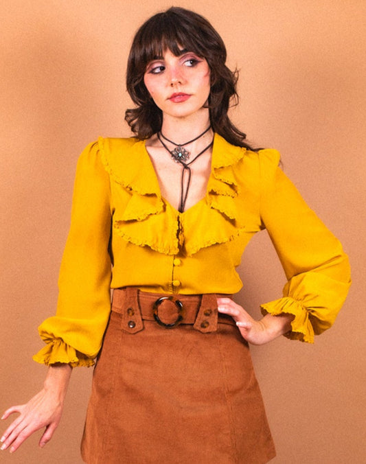 Angelina - Ruffle Collar Blouse