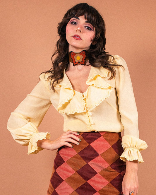 Angelina - Ruffle Collar Blouse