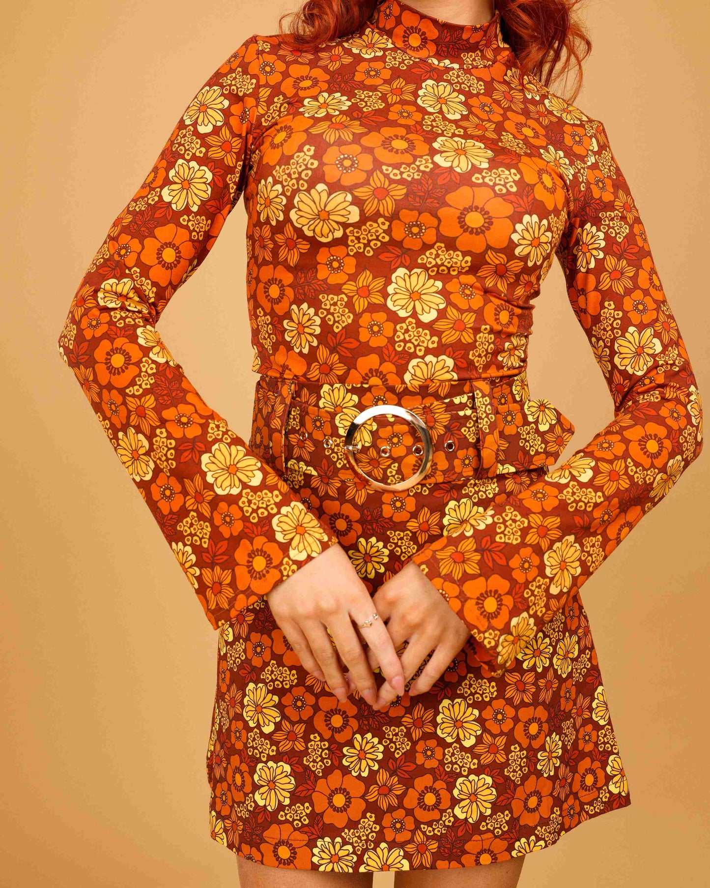Sharon - High Neck Top - Love Grows - Brown