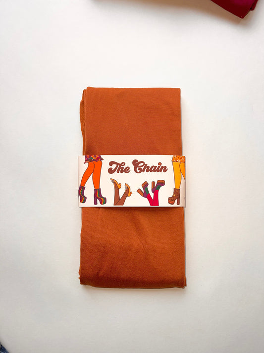 The Chain - Tights - Burnt Orange