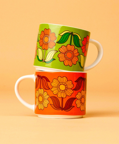 Dahlia Delight - Orange Mug