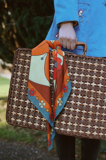 Space Age Blossoms - Square Scarf