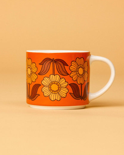 Dahlia Delight - Orange Mug