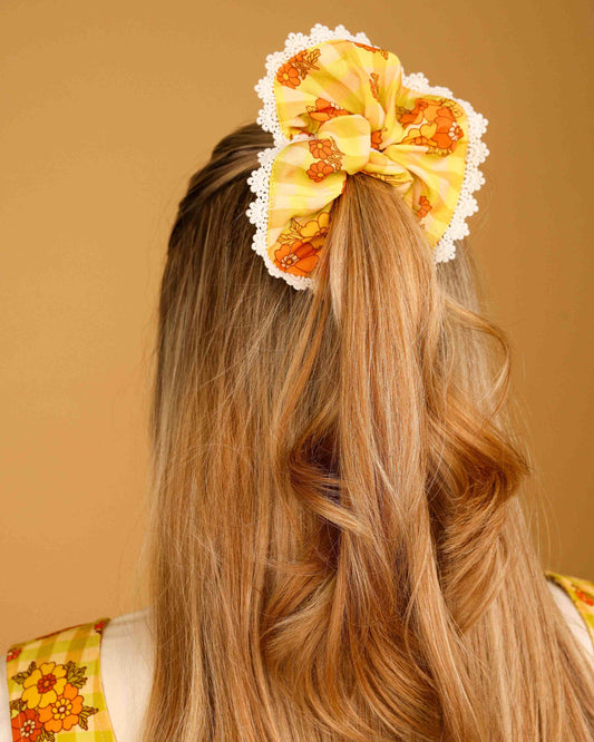 Gingham Garden -  Hair Scrunchie
