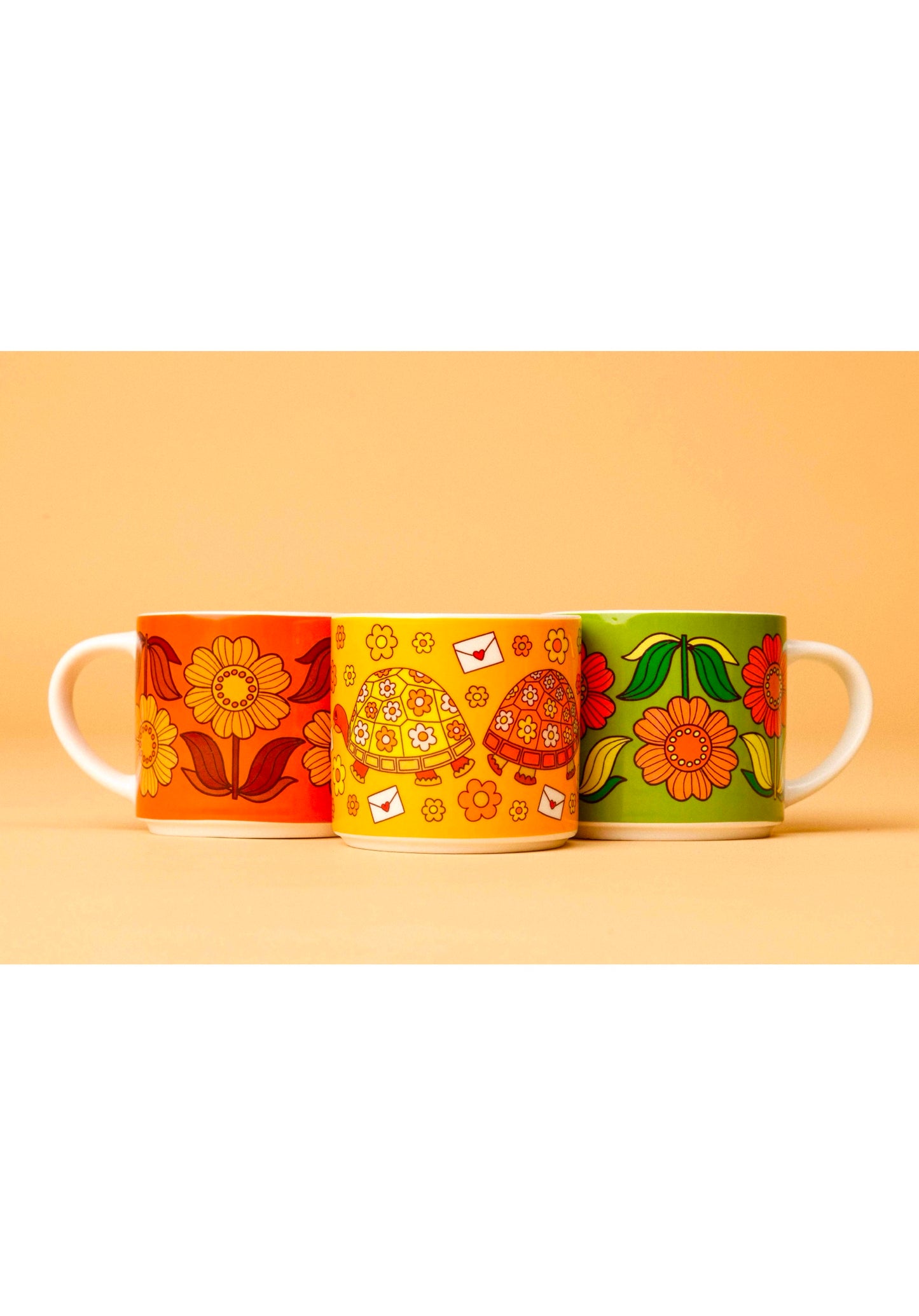 Dahlia Delight - Green Flower Mug