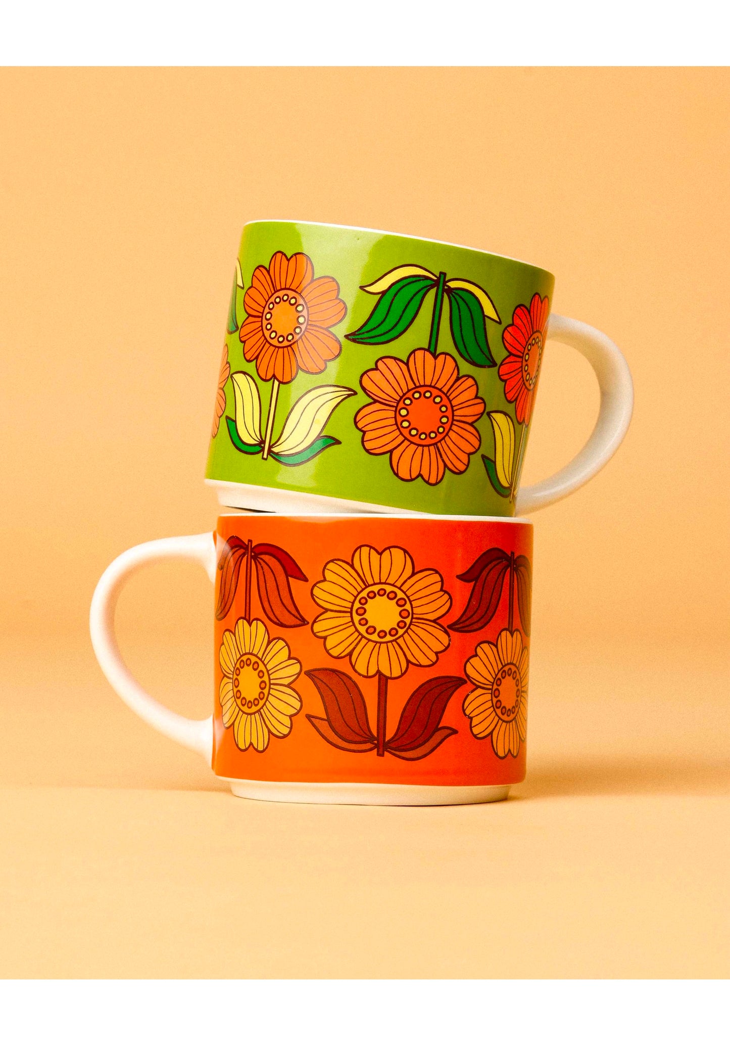 Dahlia Delight - Green Flower Mug