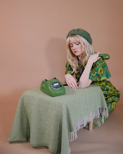 Ivy - Key Hole Angel Sleeve Dress - Green