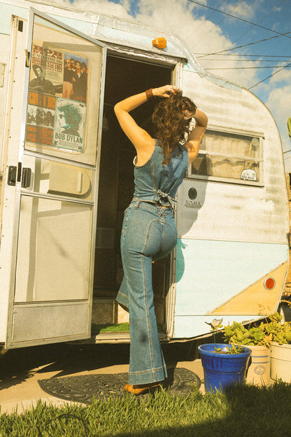 Electric Blues - Patch Pocket Flare Jeans