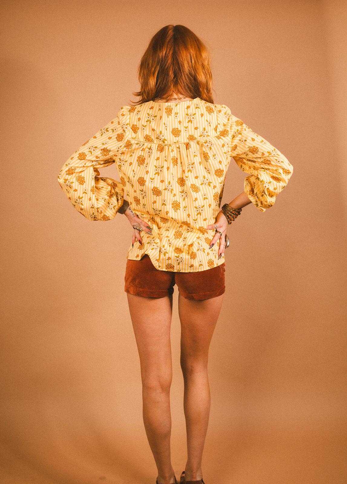 Mabel - Balloon Sleeve Smock Top