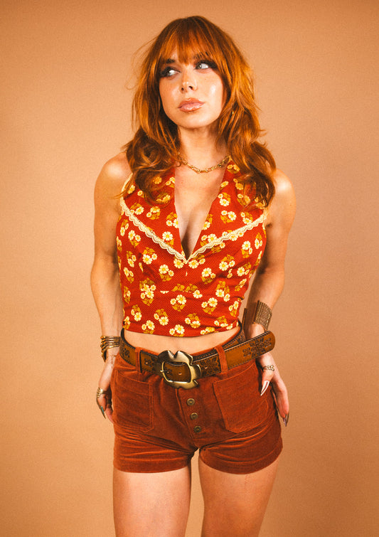 June - Halter Collar Top