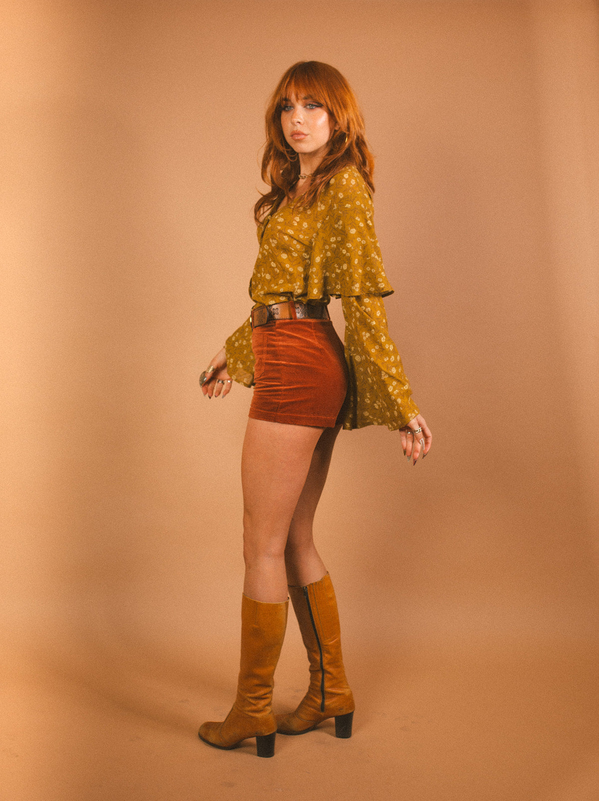 Rosy - Double Flare Sleeve Blouse