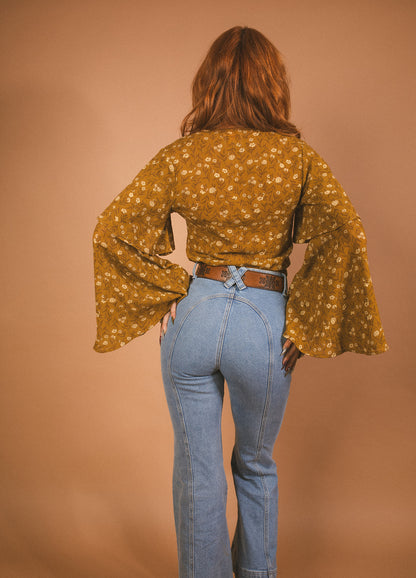 Rosy - Double Flare Sleeve Blouse