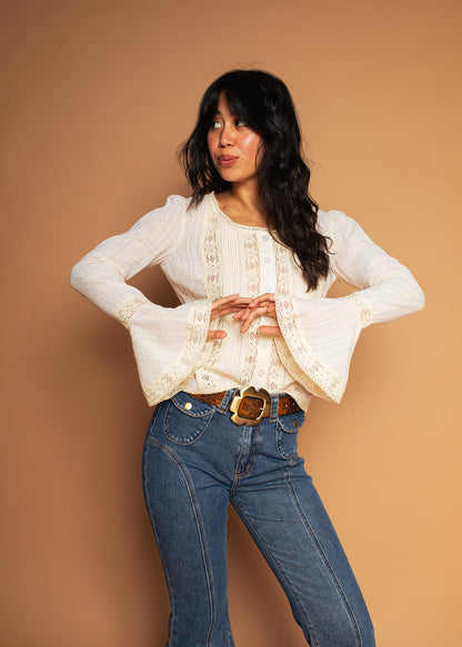 Birdie - Cotton & Lace Blouse