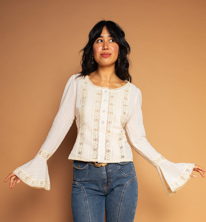 Birdie - Cotton & Lace Blouse