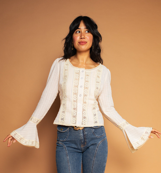 Birdie - Cotton & Lace Blouse