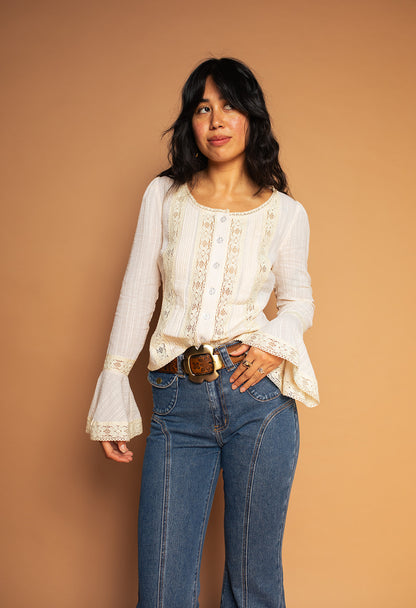 Birdie - Cotton & Lace Blouse