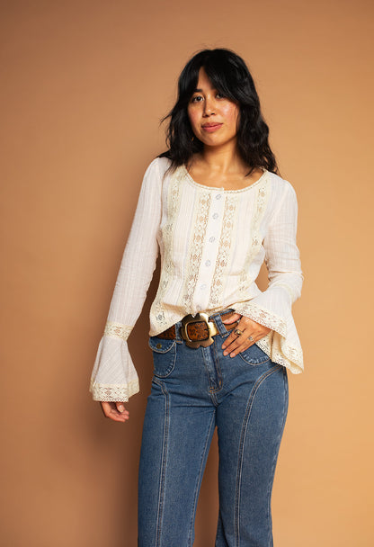 Birdie - Cotton & Lace Blouse
