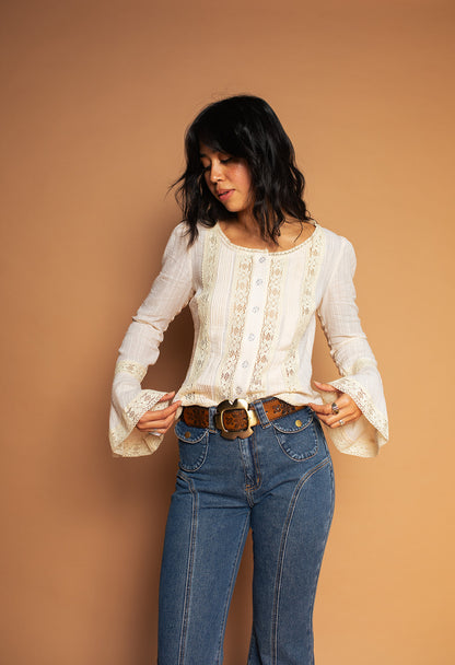 Birdie - Cotton & Lace Blouse