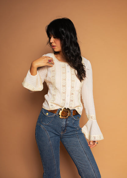 Birdie - Cotton & Lace Blouse
