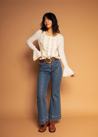 Birdie - Cotton & Lace Blouse