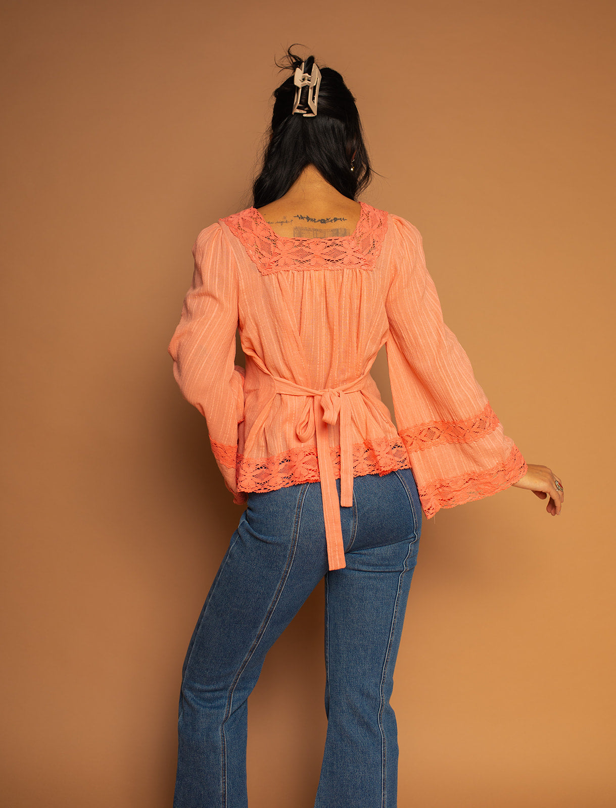 Blossom - Square Neck Lace Tie Top
