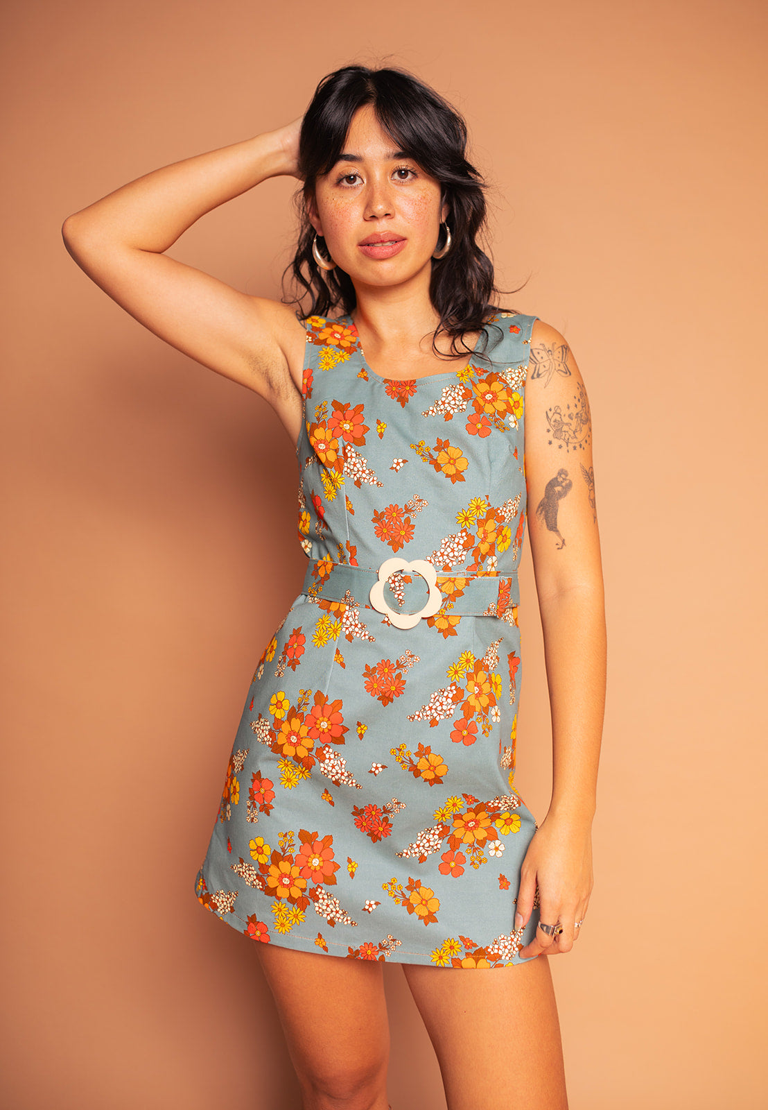 Lola - Pinafore Dress - Country Blooms
