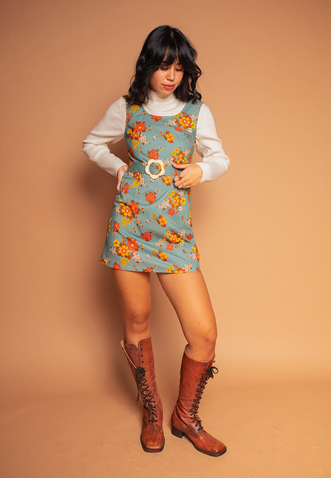 Lola - Pinafore Dress - Country Blooms