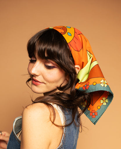 Space Age Blossoms - Square Scarf