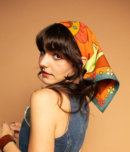 Space Age Blossoms - Square Scarf