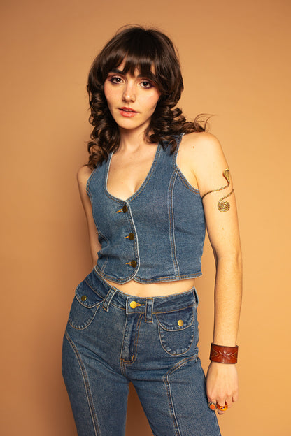 Electric Blues - Curve Seam Waistcoat