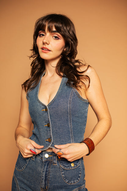 Electric Blues - Curve Seam Waistcoat