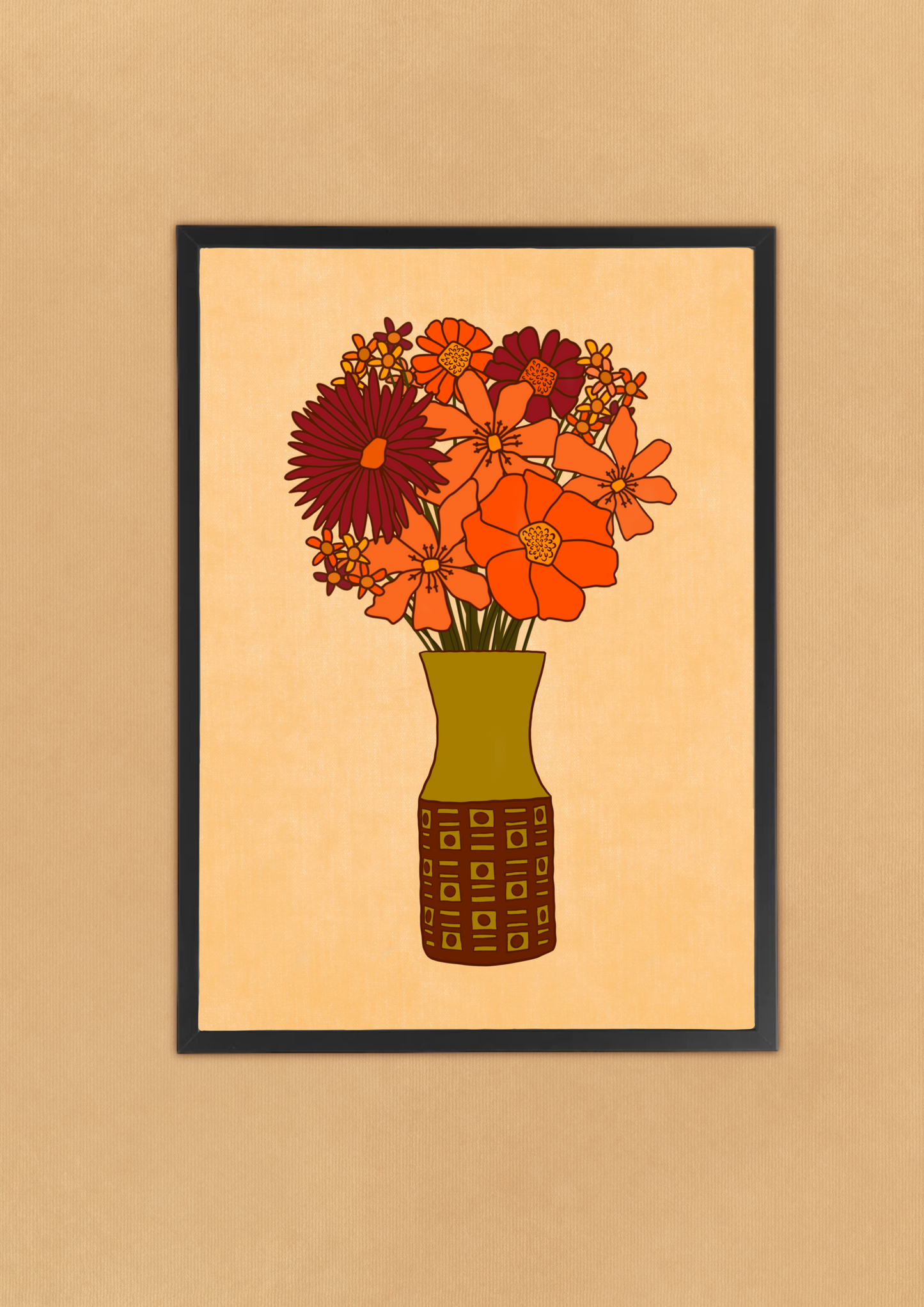 Retro Vase - Wall Art - Print